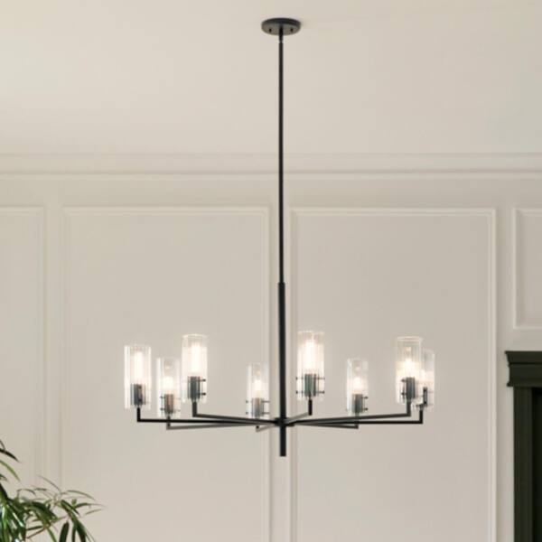 Kichler Velestino 8-Light Black Modern/Contemporary Chandelier