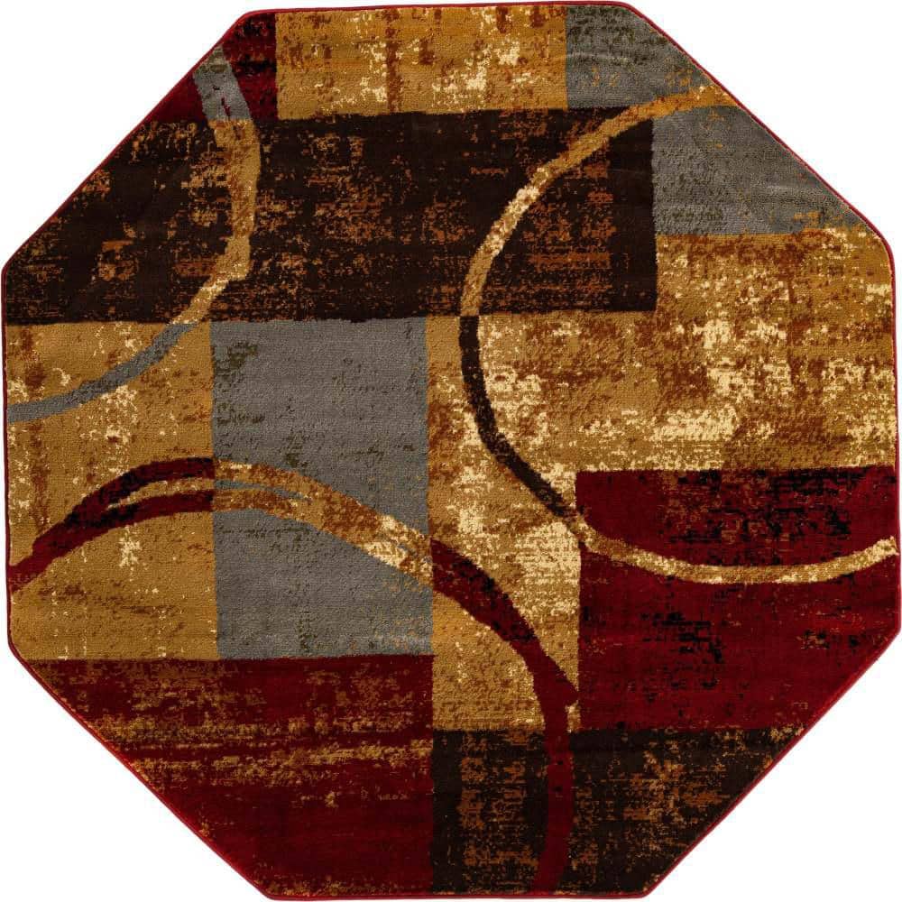 Unique Loom Barista Kouillou Multi 6' 0 x 6' 0 Area Rug 3163986 - The Home  Depot