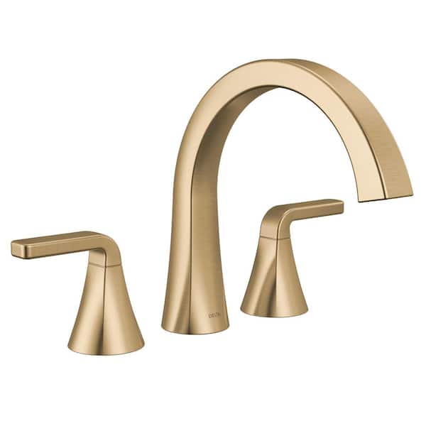 Lineax Gold 2-Handle Deck Mount Roman Tub Faucet Trim Kit in Champagne Bronze (Valve Not Included)