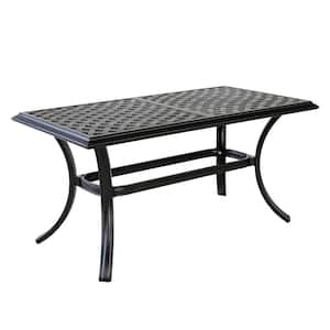 Halston Collection Espresso Brown Cast Aluminum Outdoor Coffee Table