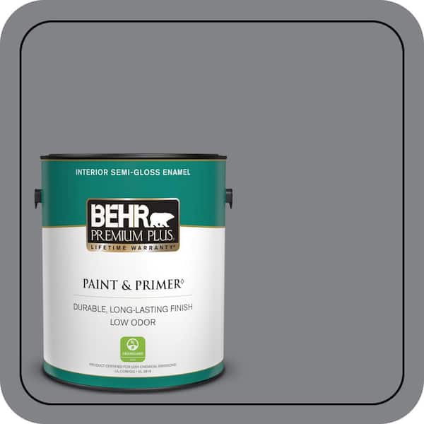 BEHR PREMIUM PLUS 1 gal. #N530-5 Mission Control Semi-Gloss Enamel Low Odor Interior Paint & Primer