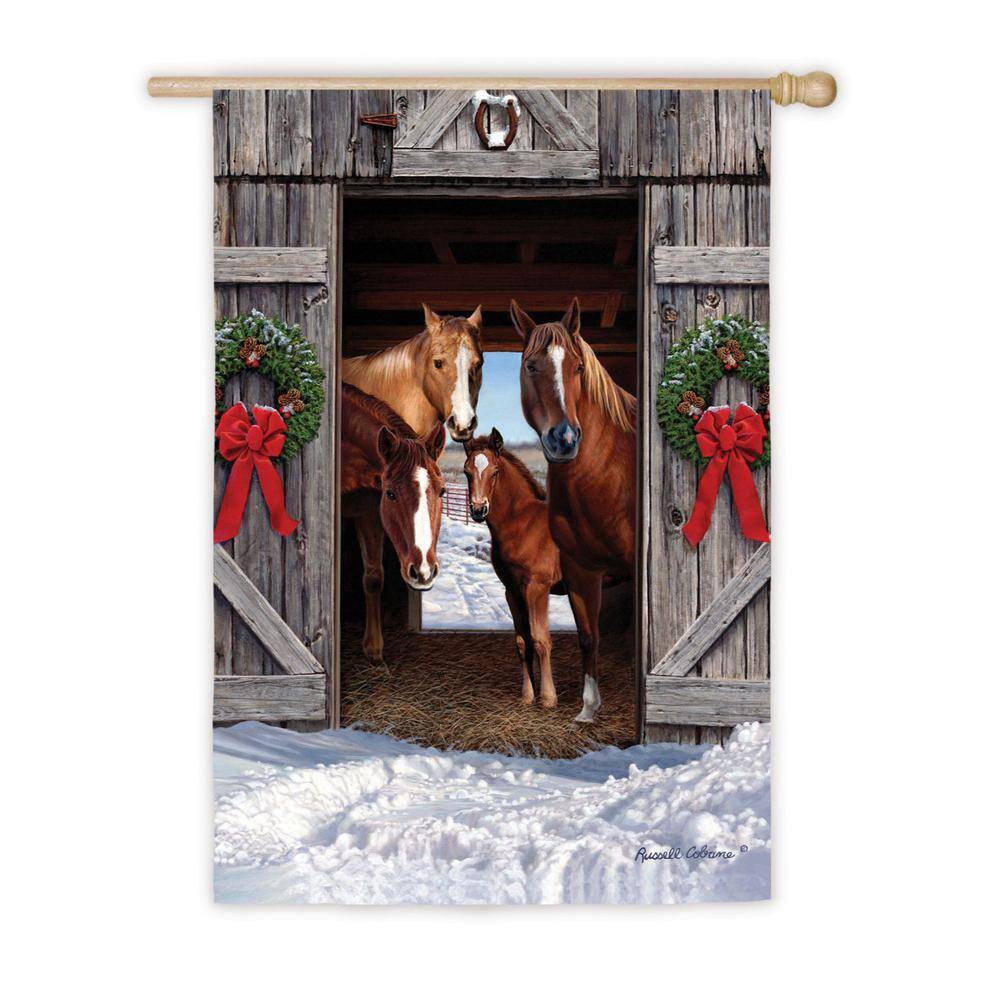 18 in. x 12.5 in. Horse Family Christmas Garden Suede Flag price history on PriceWatchPro