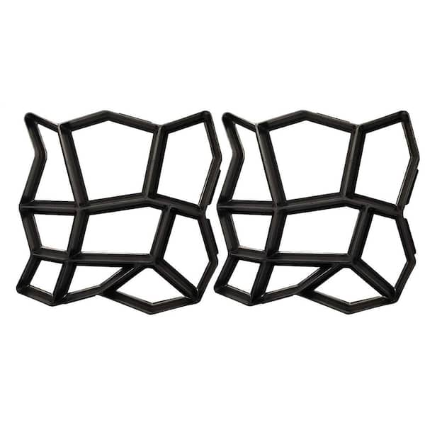 16.9 x 16.9 x 1.6 Inch Concrete Walk Maker Path Mate Stone Molds Stepping Stone Paver 2-Pack