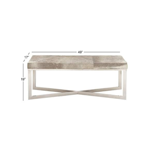 Cowhide bench cheap cushion