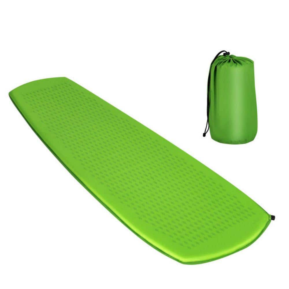 Afoxsos 79 in. L x 26 in. W Light Green Nylon Outdoor Portable Sleeping