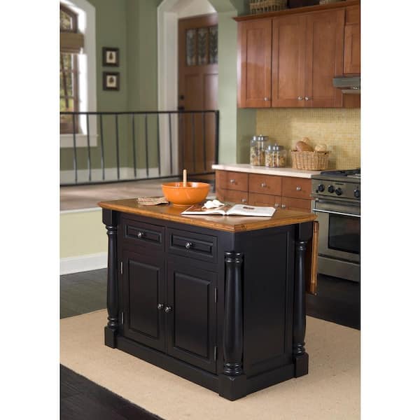 Home styles monarch kitchen best sale island with two stools