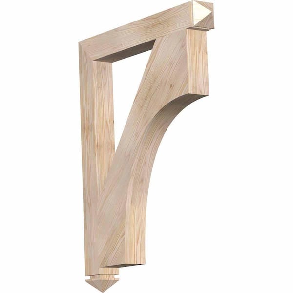 Ekena Millwork 3.5 in. x 38 in. x 30 in. Douglas Fir Westlake Arts and Crafts Smooth Bracket