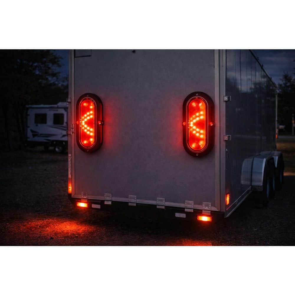 6 in. Oval Red LED Trailer Tail Lights, 35-LED Arrow Stop Brake Running Lights, Waterproof Surface Mount 12V (2-Pack) price history on PriceWatchPro
