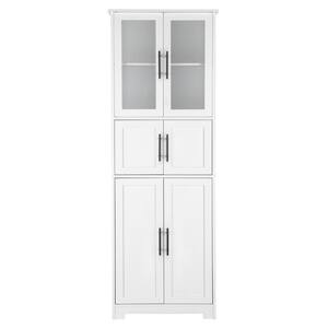 White 52.8 in. H Storage Cabinet Livingroom/Bathroom/Kitchen
