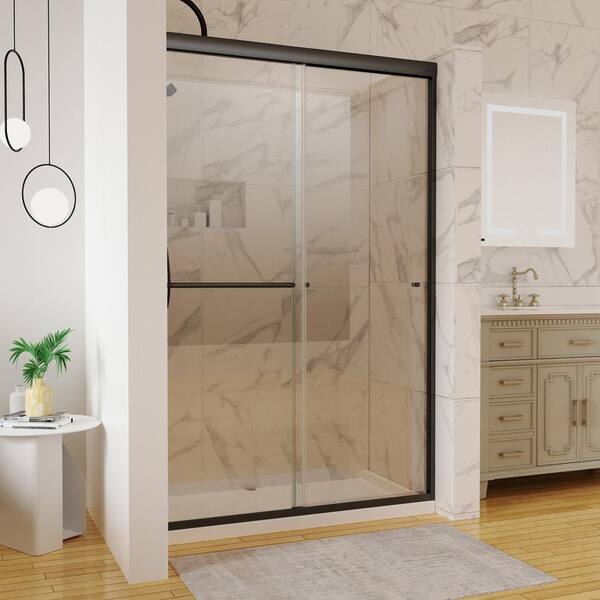 TOOLKISS 56 in. - 60 in. W x 72 in. H Sliding Framed Shower Door