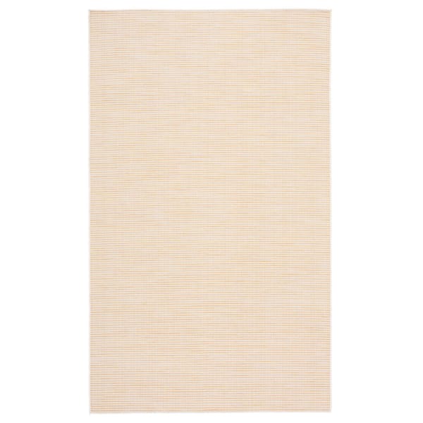 Martha Stewart 4 ft. x 6 ft. Yellow Marle Crosshatch Area Rug