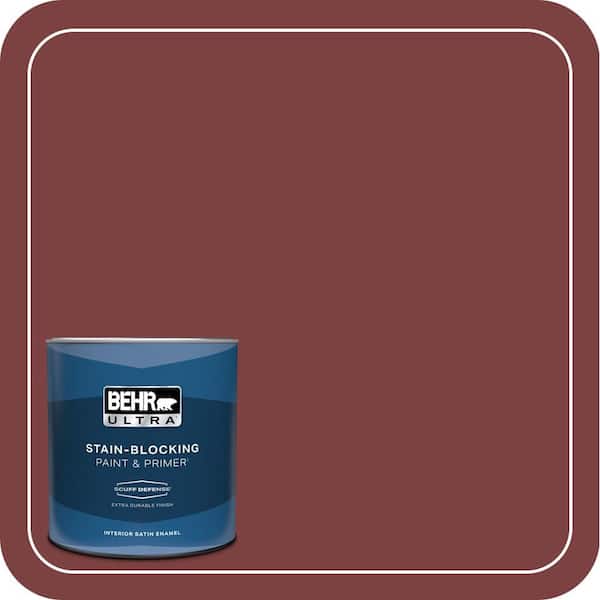 1 qt. #PPH-67 Red Wine Extra Durable Satin Enamel Interior Paint & Primer