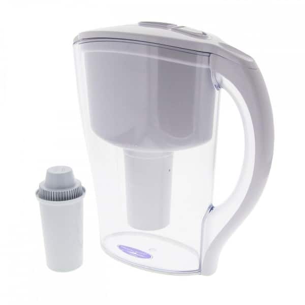 Crystal Quest 10 in. x 5 in. Clear Water Filter Pitcher