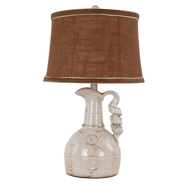 Homestyle 24 in. Ivory Table Lamp