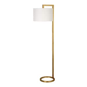 Grayson 64 in. Brass Finish Floor Lamp with Round Shade