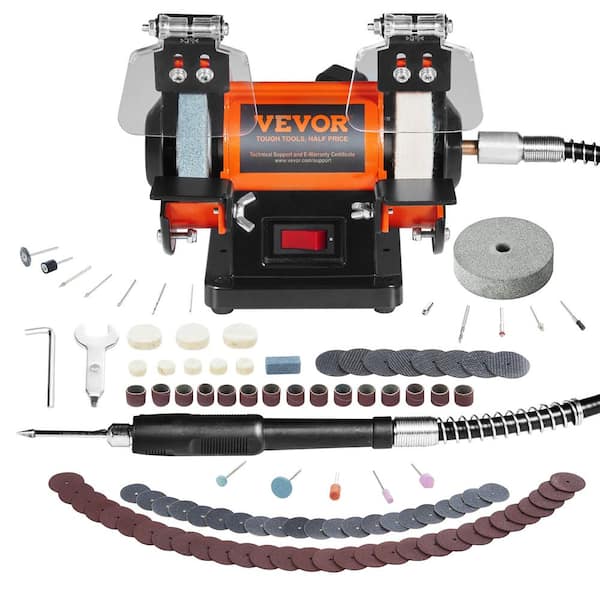 Jewelry Polisher, Adjustable Variable Speed Bench Grinder Polishing & Buffing Machine, 3590RPM Bench Lathe Polisher