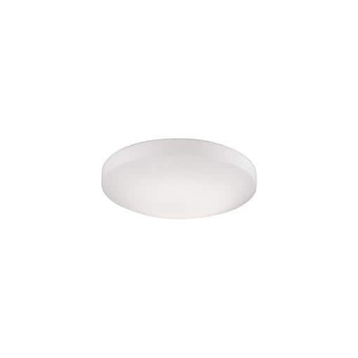 White Glass Polished Nickel LED Flush Mount Light