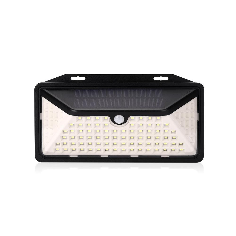 Black Solar LED Motion Sensing Wall Light (2 Pack)