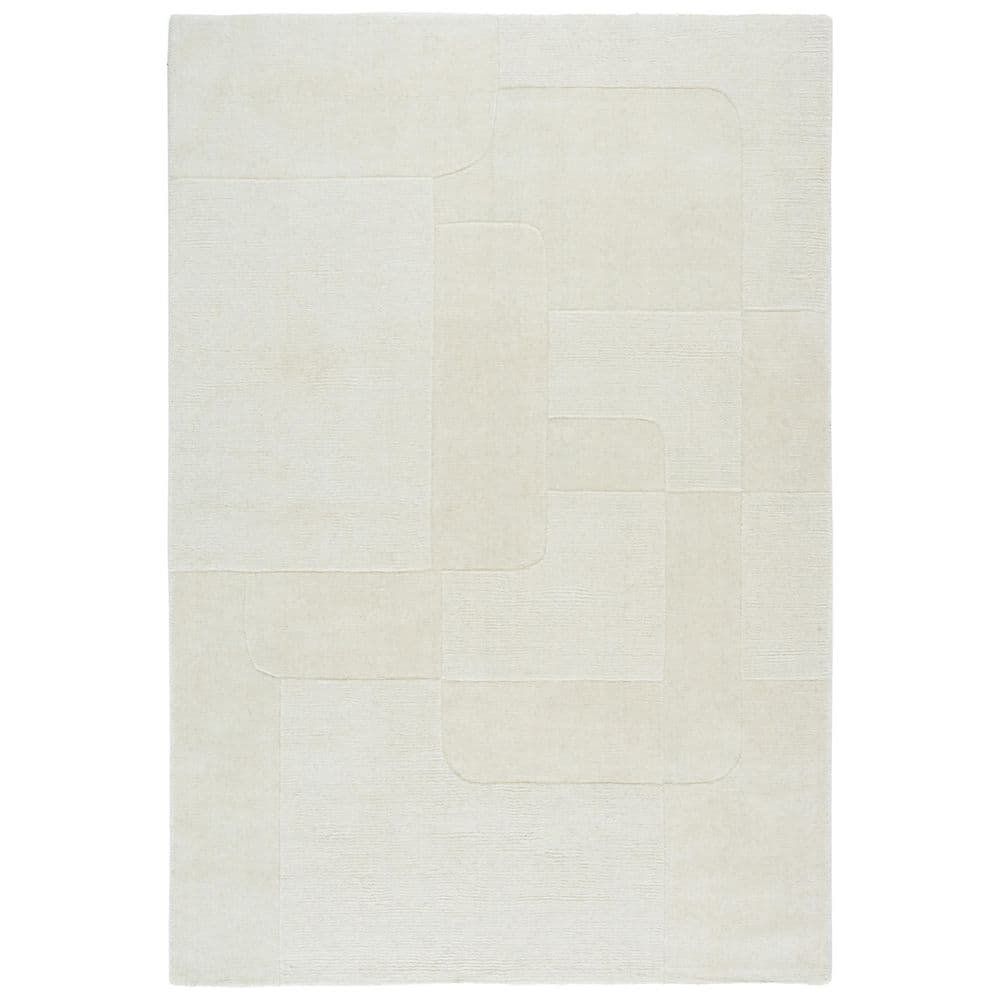 Mykonos 6 ft. x 9 ft. Ivory Geometric Solid Area Rug price history on PriceWatchPro
