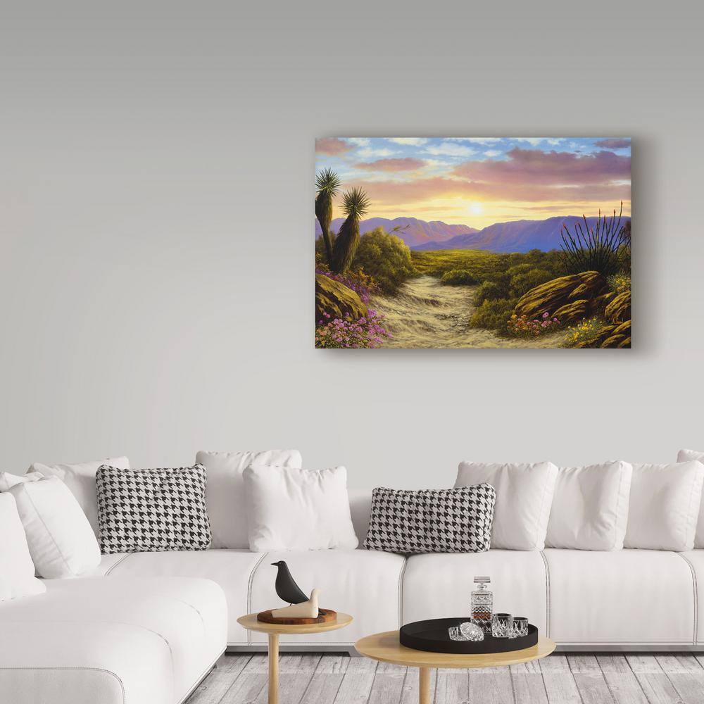 Desert Scene Giclee Print on Canvas with Floater Frame