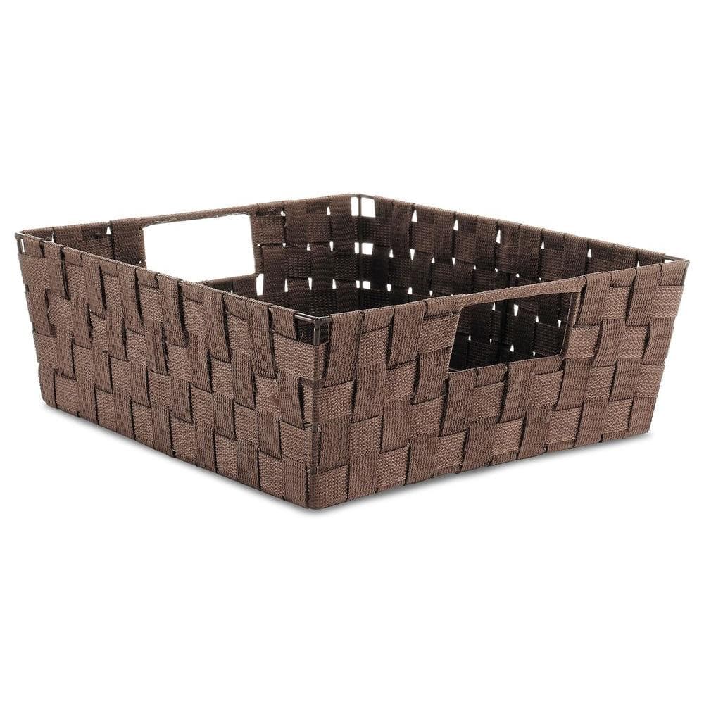 woven strap storage baskets