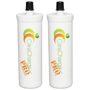 Citracharge Pro Under Sink Dishwasher Cleaner/Water Softener For Spot-Free Dishes Replacement Cartridge (2-Pack)