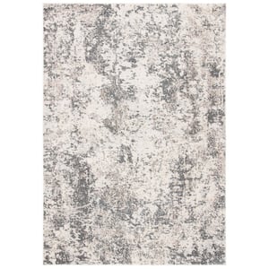 Madison Grey/Ivory 4 ft. x 6 ft. Geometric Abstract Area Rug