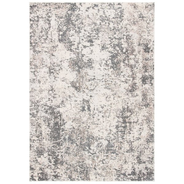 SAFAVIEH Madison Grey/Ivory 5 ft. x 8 ft. Geometric Abstract Area Rug