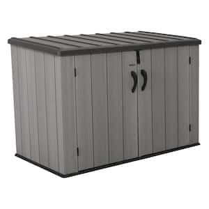 43 in. W x 75 in. D x 48 in. H Resin Horizontal Outdoor Storage Cabinet Shed