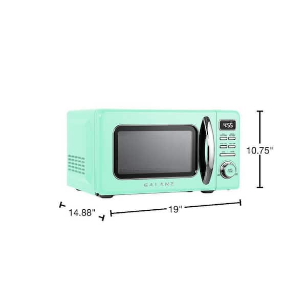 Nostalgia 0.9-cu ft 900-Watt Countertop Microwave (Seafoam Green) in the Countertop  Microwaves department at