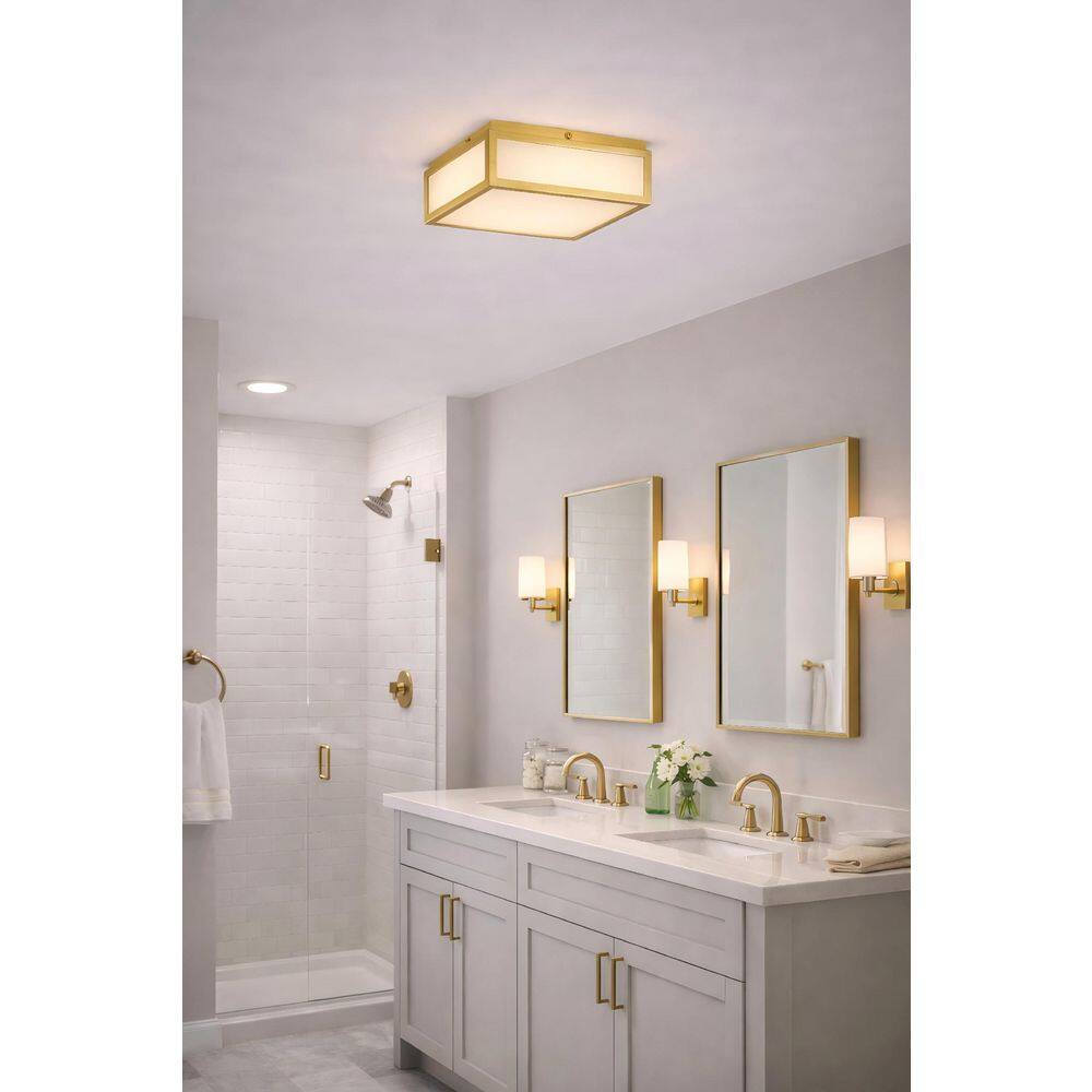 10 in. Gold Integrated LED Flush Mount Light for Dining room, Living room, Entryway price history on PriceWatchPro