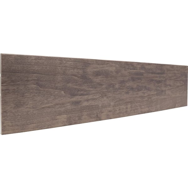 . 438 in. D x 5.5 in. W x 48 in. L Gray Stained Poplar Wood Baseboard Moulding