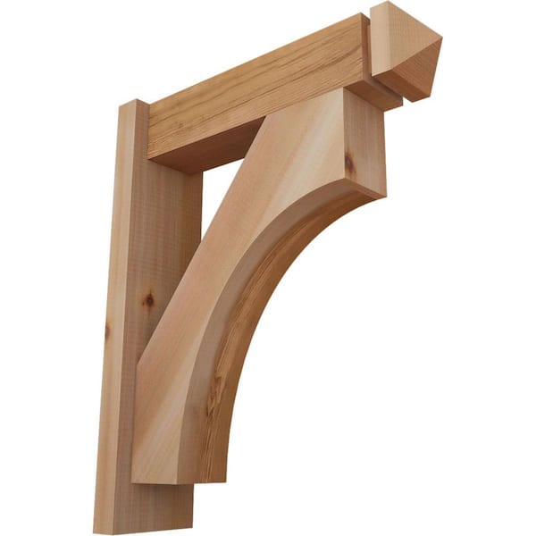 Ekena Millwork 6 in. x 24 in. x 20 in. Westlake Arts and Crafts Smooth Western Red Cedar Outlooker