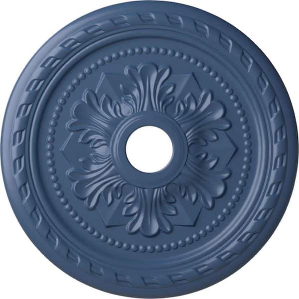 Ekena Millwork 1-5/8" x 23-5/8" x 23-5/8" Polyurethane Palmetto Ceiling Medallion, Hand-Painted Americana