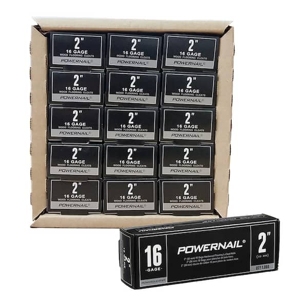 POWERNAIL Powercleats 2 in. 16-Gauge Hardwood Flooring Nails 15 Boxes of 1,000