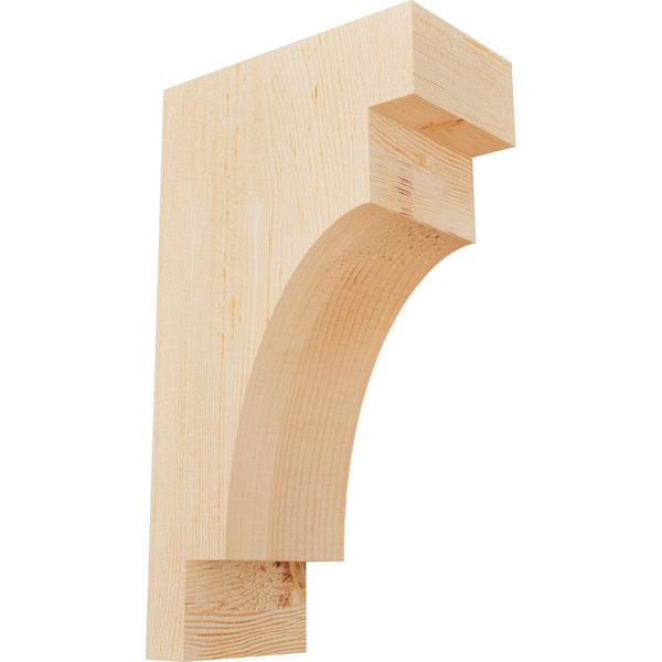 Ekena Millwork 5-1/2 in. x 10 in. x 18 in. Douglas Fir Mediterranean Smooth Corbel