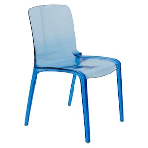 Murray Modern Lightweight & Stackable Dining Chair in Transparent Blue