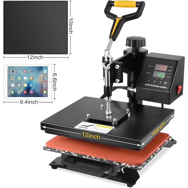 12x10 Digital Heat Press Machine Sublimation T-shirt Printing