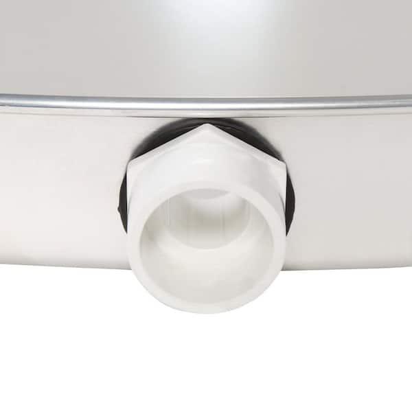 26 in. Aluminum Water Heater Pan with PVC Drain Connection (Case of 10)