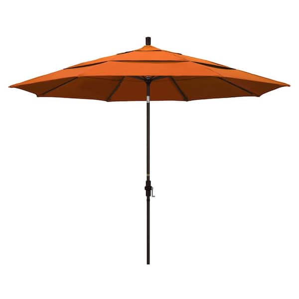 California Umbrella 11 ft. Aluminum Collar Tilt Double Vented Patio Umbrella in Tuscan Pacifica