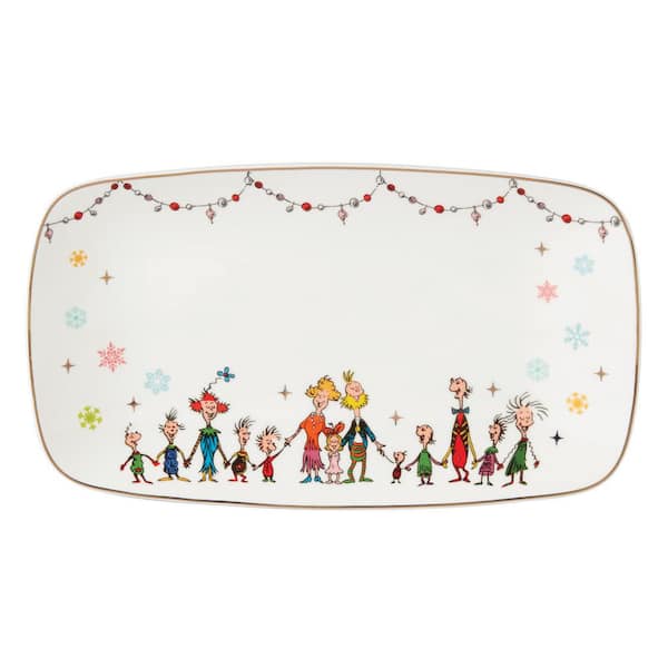 Lenox Merry Grinchmas 7.75 in. W 1 in. H 13.75 in. D Multi-Colored Porcelain Serving Tray
