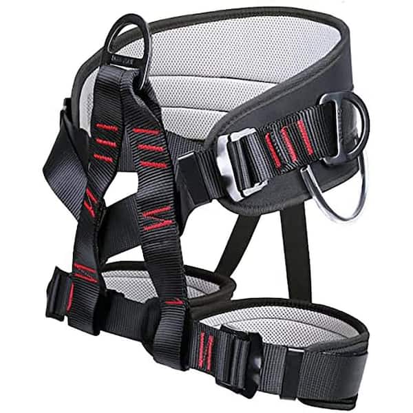 KIWDZFU Adjustable Thickness Half Body Climbing Harness for Fire Rescuing Caving Rock Climbing and Tree Protection