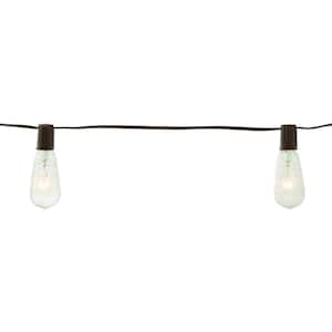 Outdoor/Indoor 10 ft. Plug-In Incandescent ST40 Crackle Bulb String Light (3-Pack)