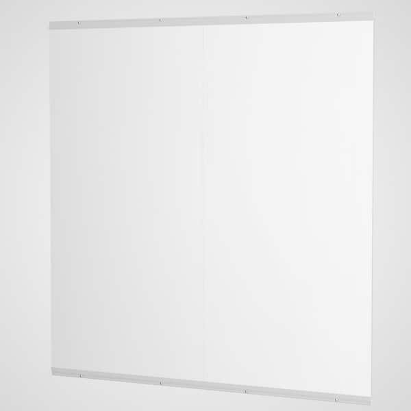 Vosuja White 22 in. W x 24 in. H Hollywood Half Round Vanity Mirror with Lights Make up Mirror with 12 Dimmable Bulbs