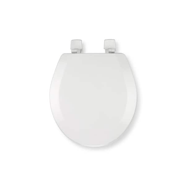 Croydex Stick Tight Round Closed Front Toilet Seat in White