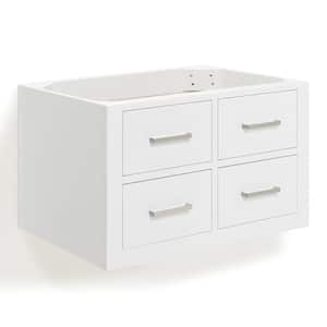 Hutton 30 in. W x 22 in. D x 18 in. H Bath Vanity Cabinet without Top in White