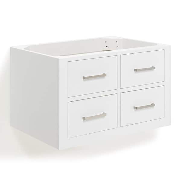ARIEL Hutton 30 in. W x 22 in. D x 18 in. H Bath Vanity Cabinet without Top in White