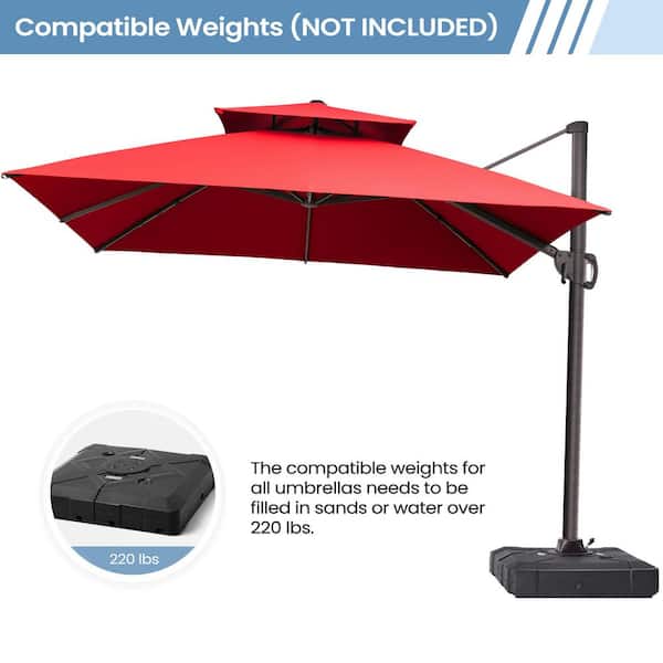 Crestlive Products 10.5 ft. x 10.5 ft. Double Top Cantilever Tilt