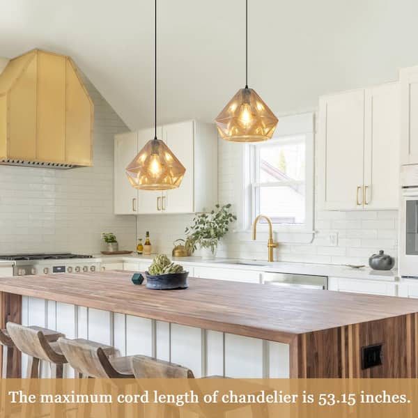 ZJVAIVE 1 Light Black Industrial Hanging Pendant Light Chandelier