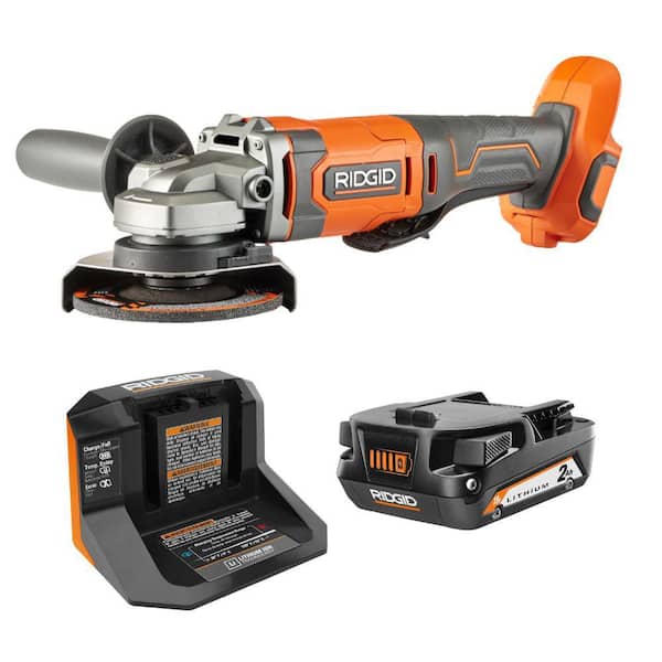 18V Cordless 4-1/2 in. Angle Grinder Kit with 2.0Ah Battery and Charger